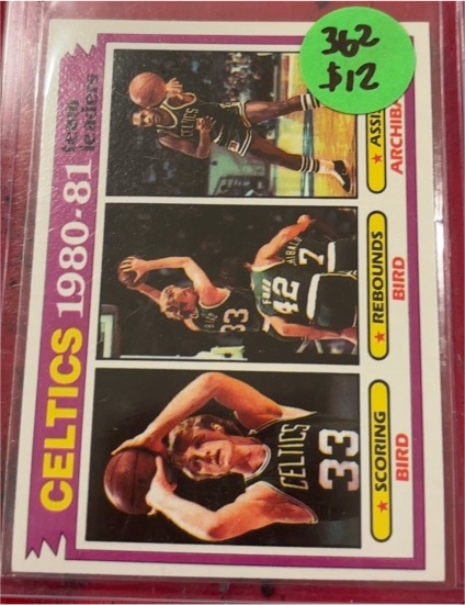 1981-82 Topps #45 Larry Bird / Nate Archibald — front