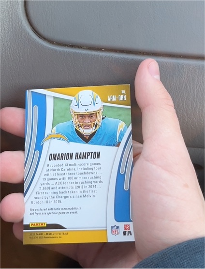2025 Panini Absolute Football #ARM-OHN Omarion Hampton — front