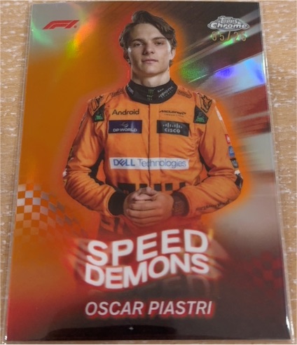 2024 Topps Chrome Formula 1 #SD-8 Oscar Piastri Speed Demons — front