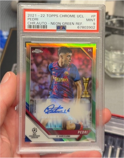 2021-22 Topps Chrome UCL #P Pedri — front