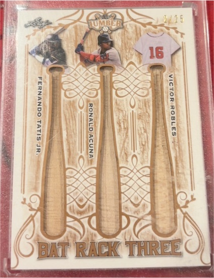 2021 Leaf Lumber Bat Rack Three Fernando Tatis Jr. / Ronald Acuna / Victor Robles — front