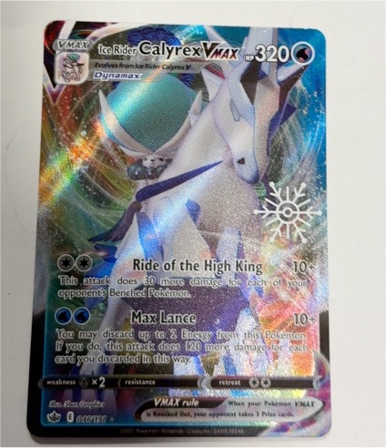 2021 Pokémon TCG Sword & Shield Chilling Reign #046 Ice Rider Calyrex VMAX — front