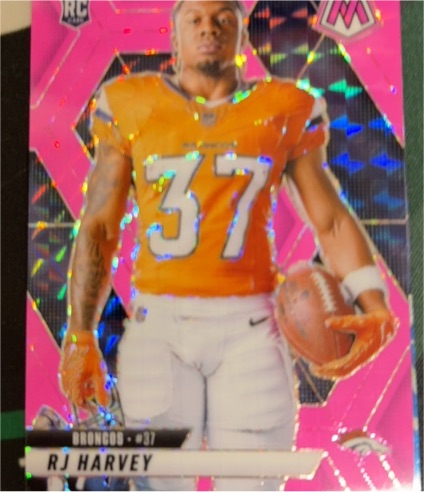 2025 Panini Mosaic #284 RJ Harvey Rookie Card — front