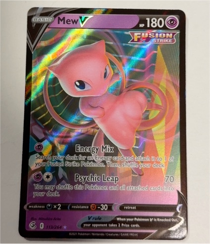 2021 Pokémon Fusion Strike #113 Mew V — front