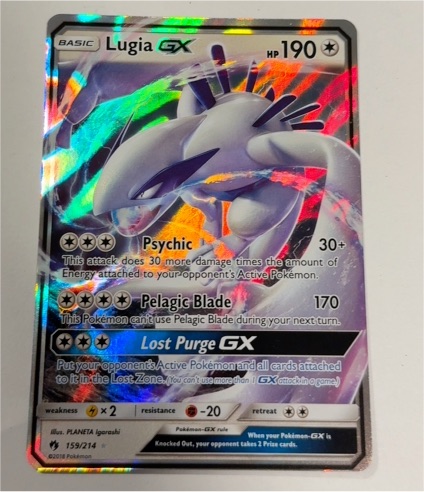 2018 Pokemon Sun & Moon Lost Thunder #159 Lugia GX — front