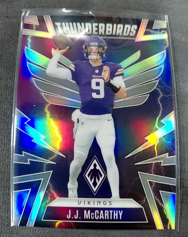 2025 Panini Phoenix #33 J.J. McCarthy Thunderbirds Silver — front