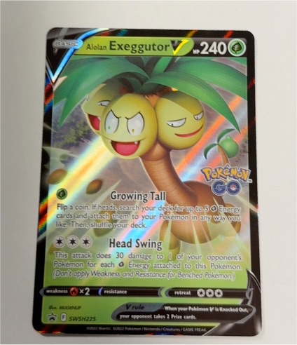 2022 Pokémon TCG SWSH225 Alolan Exeggutor V — front