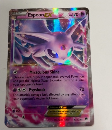 2016 Pokemon XY Breakpoint #52 Espeon EX — front