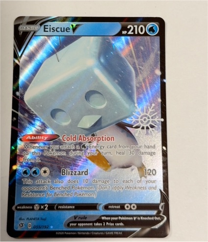 2020 Pokémon Sword & Shield Rebel Clash #055 Eiscue V — front