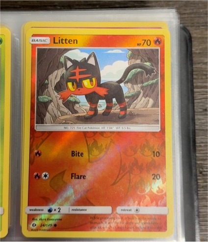 2017 Pokemon Sun & Moon #24 Litten — front