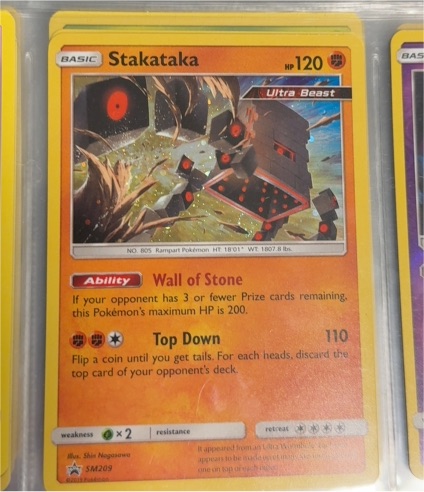 Pokémon Sun & Moon Black Star Promo #SM209 Stakataka — front