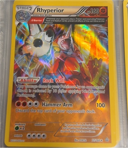 2015 Pokémon TCG XY Primal Clash #77 Rhyperior — front