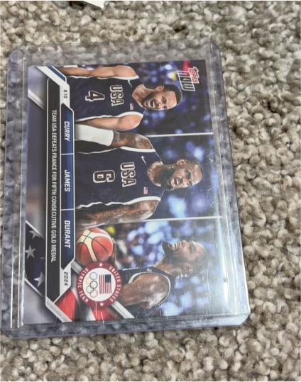 2024 Topps Now Olympic #26 Stephen Curry LeBron James Kevin Durant — front