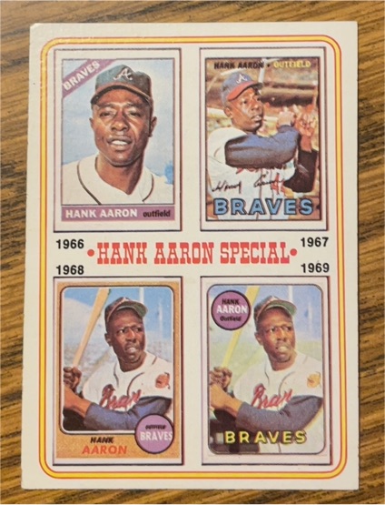 1974 Topps #5 Hank Aaron Special 1966-1969 — front