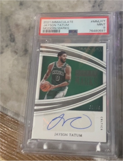 2021 Panini Immaculate #MMJYT Jayson Tatum — front