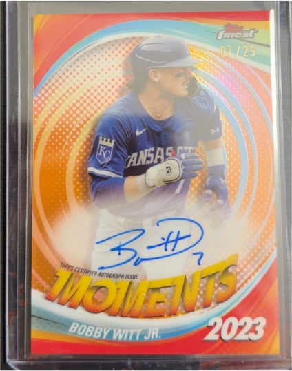 2025 Topps Finest Moments #FMA-BW Bobby Witt Jr. — front