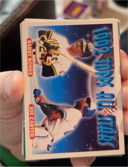 1992 Topps #407 Barry Bonds / Joe Carter — front