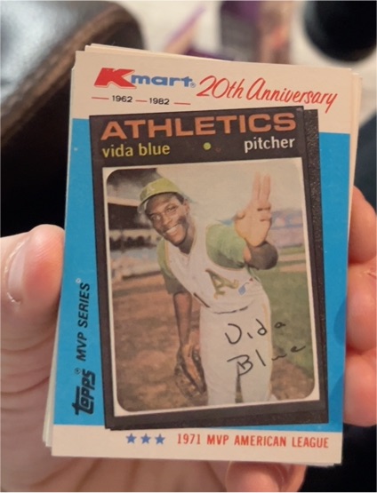 1982 Topps Kmart 20th Anniversary #19 Vida Blue — front