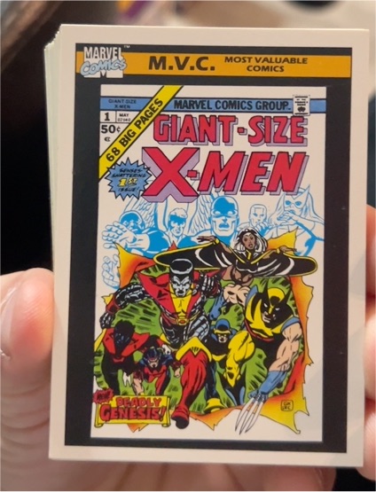 1990 Impel Marvel Universe #132 Giant-Size X-Men #1 — front