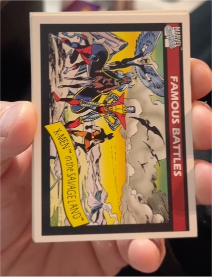 1990 Impel Marvel Universe #120 X-Men in The Savage Land — front