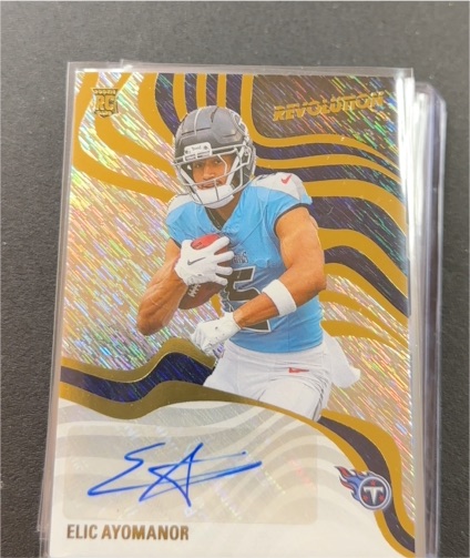2025 Panini Revolution Signatures Swirl #RSA-EAY Elic Ayomanor — front