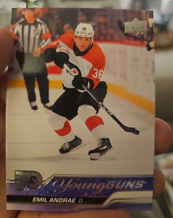 2023-24 Upper Deck Series 2 #466 Emil Andrae Young Guns Rookie — front