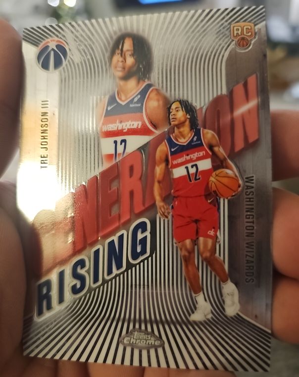 2025-26 Topps Chrome #GR-12 Tre Johnson III Generation Rising Rookie — front