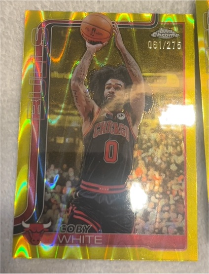 2025-26 Topps Chrome #061 Coby White — front