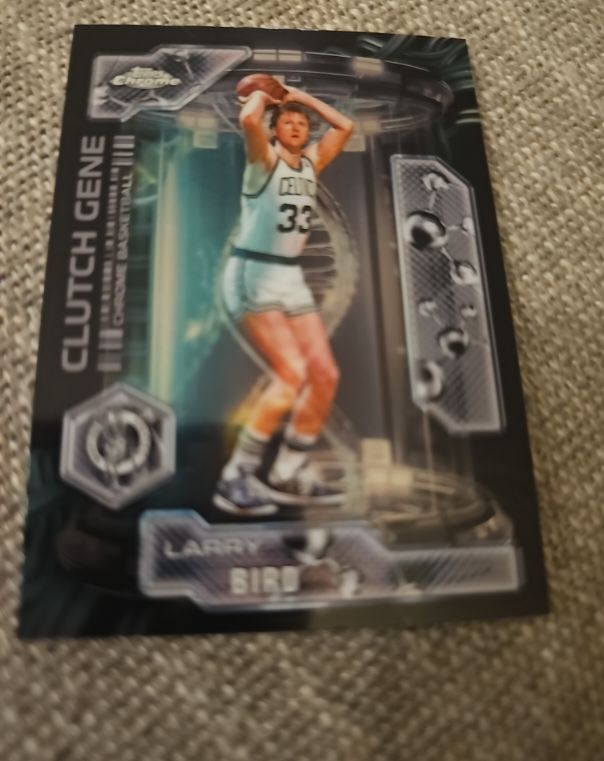 2025-26 Topps Chrome Clutch Gene #CG-30 Larry Bird — front