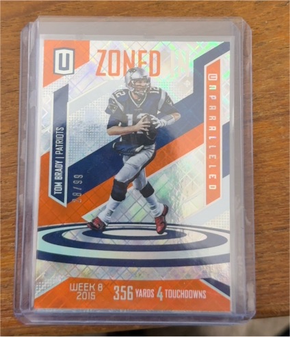 2016 Panini Unparalleled Zoned In #ZI-09 Tom Brady — front