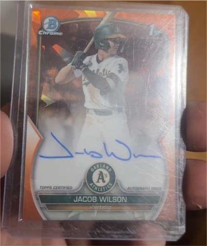 2023 Bowman Chrome #1 Jacob Wilson — front