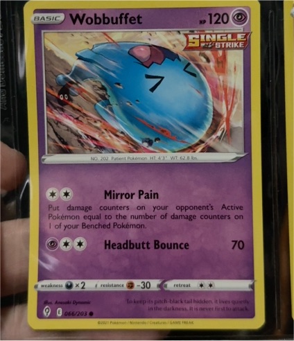 2021 Pokémon Evolving Skies #066 Wobbuffet — front