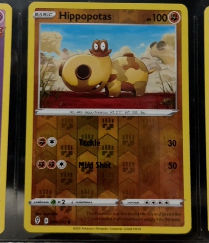 2021 Pokémon Evolving Skies #084 Hippopotas — front