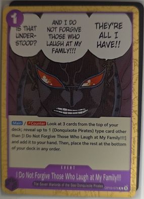 One Piece OP10-078 I Do Not Forgive Those Who Laugh at My Family!!! — front