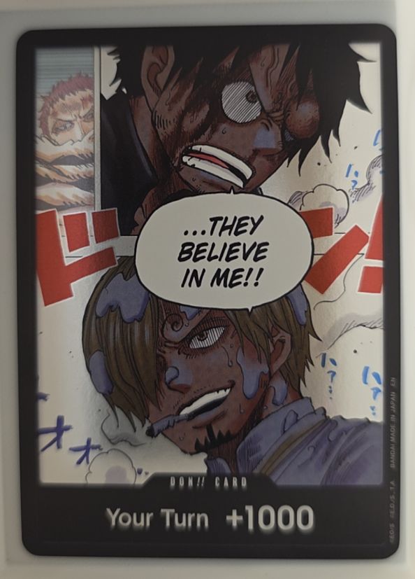 One Piece DON!! Card OP11 Luffy & Sanji — front