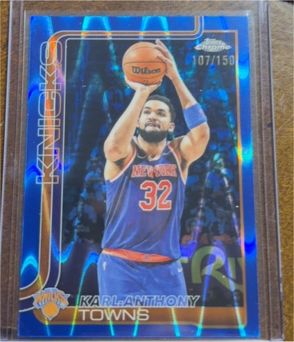 2025-26 Topps Chrome #107 Karl-Anthony Towns — front