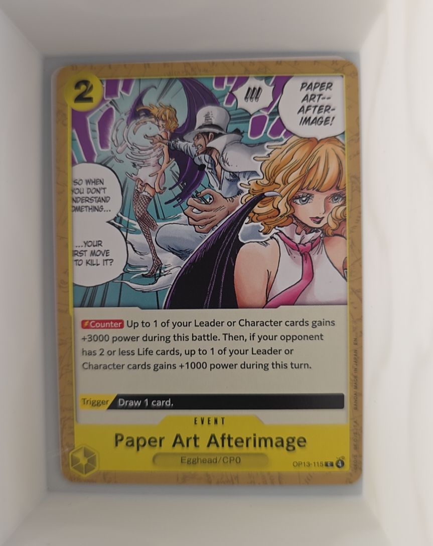 2025 One Piece Card Game OP13-115 Paper Art Afterimage — front