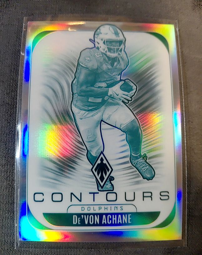 2025 Panini Phoenix Contours Silver Prizm #20 De'Von Achane — front