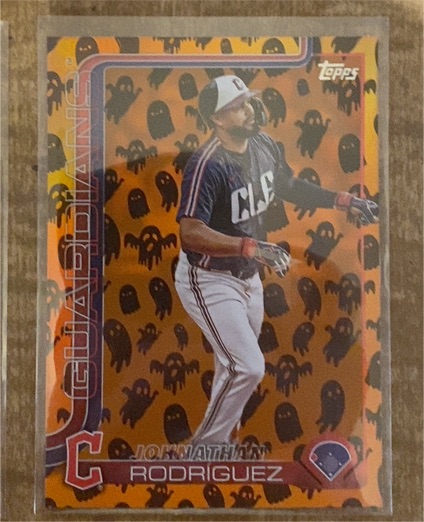 2025 Topps Update #US142 Johnathan Rodriguez Holiday Jack O' Lantern Foil — front