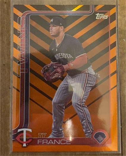 2025 Topps Update Orange Foilboard /25 Ty France — front