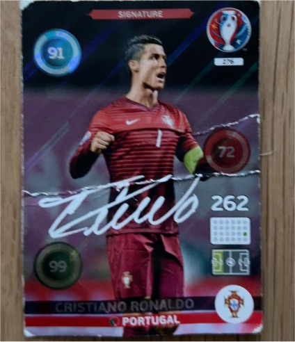 2016 Panini Adrenalyn XL Euro 2016 #276 Cristiano Ronaldo Signature — front