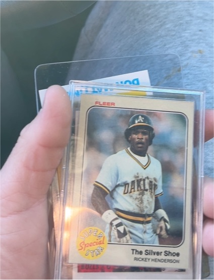 1983 Fleer #639 Rickey Henderson The Silver Shoe — front