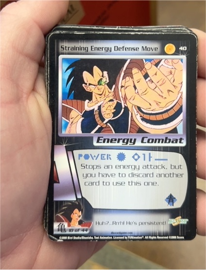 2000 Score Dragon Ball Z CCG Saiyan Saga #40 Straining Energy Defense Move — front