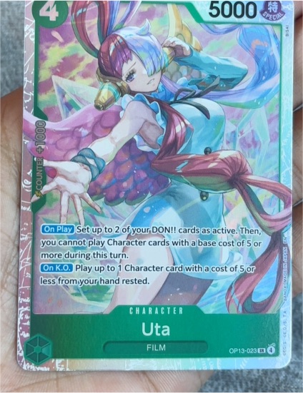 One Piece Card Game OP13-023 Uta Carrying On His Will — front