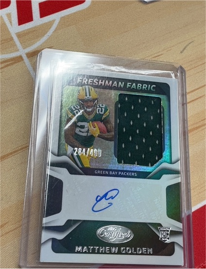 2025 Panini Certified Freshman Fabric #284 Matthew Golden — front