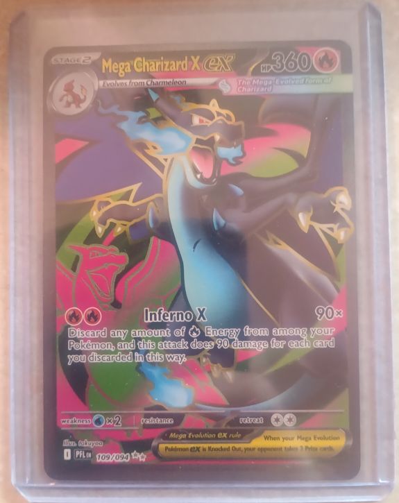 2025 Pokemon TCG Mega Charizard X ex #109/094 Phantasmal Flames — front