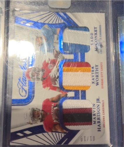 2024 Panini Flawless Triple Patches #10 Marvin Harrison Jr. /10 — front