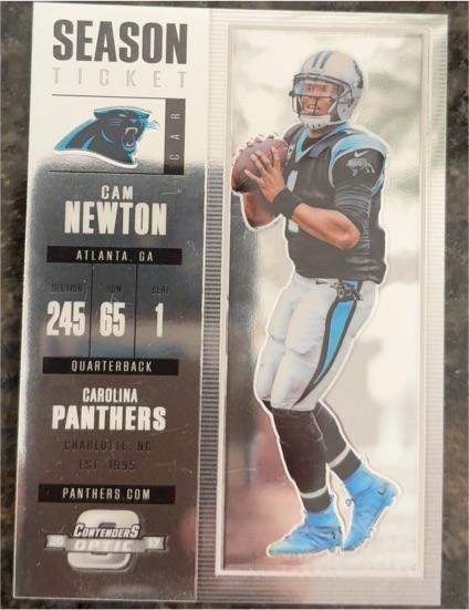2017 Panini Contenders Season Ticket #4 Cam Newton — front