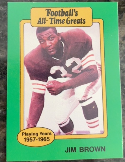 1987 Hygrade Football's All-Time Greats #NNO Jim Brown — front
