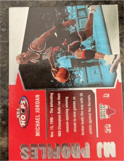 2005-06 Fleer NBA Hoops #MJ-24 Michael Jordan MJ Profiles — front